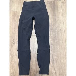 Lululemon SoulCycle Studio Tight Ribbed Panel Black Leggings Size 4